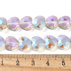 Стеклянные бусины с гальваническим покрытием  EGLA-L045-D-HR01