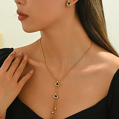 Комплект украшений из нержавеющей стали в форме сердца XK7928-3