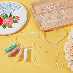 8 шт. акриловое кольцо для хранения пряжи в форме сердца&nbsp;TOOL-BC0002-81