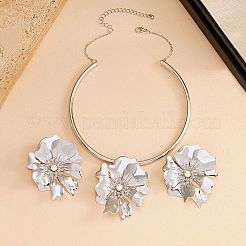Ожерелья с подвесками из цветочного сплава и комплекты серег-гвоздиков для женщин FS-WGCE08A-01