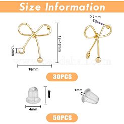 30 шт. железные серьги-гвоздики IFIN-FH0001-67