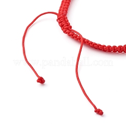 Регулируемые браслеты из плетеных бусин из нейлоновой нити на день святого валентина BJEW-JB06238