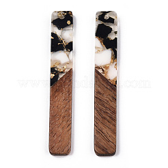 Большие подвески из прозрачной смолы и орехового дерева RESI-TAC0017-70-A01