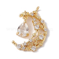 Латунные микро проложить кубического циркония подвески KK-G439-62G