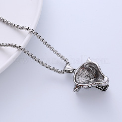 Винтажное ожерелье с подвеской в виде головы быка из нержавеющей стали 304 JX6070