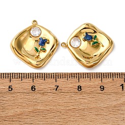 Подвески из нержавеющей стали 304 с эмалью&nbsp;STAS-L299-12G-01