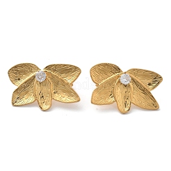 Серьги-гвоздики из нержавеющей стали 304 с прозрачными кубическими цирконами для женщин STAS-Z112-02G