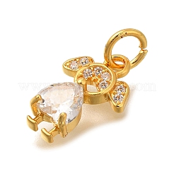 Стойки обшивки латунь микро проложить кубическую прелесть диоксида циркония&nbsp;KK-I716-24G-01