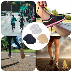 3 пара двухцветных силиконовых стельков с японской шерстью и силиконовыми подушечками для передней части стопы&nbsp;AJEW-DJ0005-01