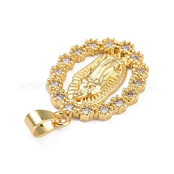 Латунные микропаве прозрачные подвески с фианитом&nbsp;ZIRC-A021-33G