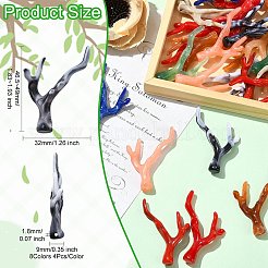 32шт 8 стиля непрозрачные акриловые подвески&nbsp;OACR-CJ0002-51