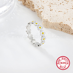 Кольца с цветочным узором из стерлингового серебра с родиевым покрытием AE8550-4