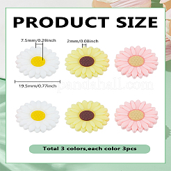 9 шт. 3 цвета пищевые экологически чистые силиконовые бусины&nbsp;SIL-LP0001-02