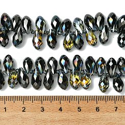 Прозрачные стеклянные бусины гальваническим пряди GLAA-K064-07A-HP01