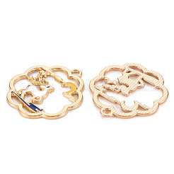 Подвески из экологически чистого сплава с эмалью&nbsp;ENAM-T011-61-NR