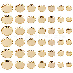 60 шт. 6 стиля оправы для кабошонов из нержавеющей стали 304 STAS-CD0001-11