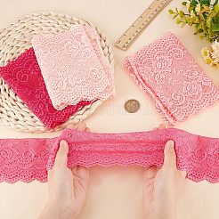 4 ярд двухцветного кружева с волнистым краем и цветочным узором OCOR-GF0002-59