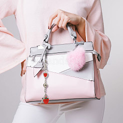 2 шт. 2-х цветные ремешки для мобильного телефона в стиле лэмпворк ручной работы с клубникой HJEW-GL0001-13