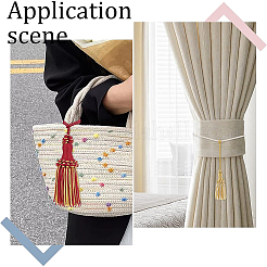 5шт 5 цвета полиэфирная кисточка кулон украшения&nbsp;DIY-BC0005-62