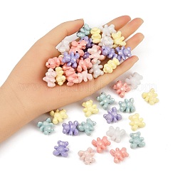 50шт УФ-покрытие непрозрачные акриловые бусины&nbsp;OACR-FP0001-33