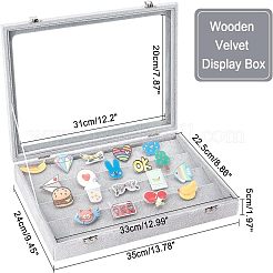 Деревянные презентационные коробки для хранения и демонстрации бейджей CON-WH0088-09