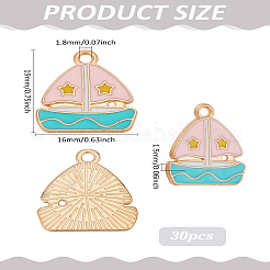 30 шт. Подвески из сплава с эмалью&nbsp;ENAM-LP0002-27