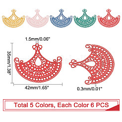 30 шт. филигранные соединительные звенья из нержавеющей стали 201 двух цветов&nbsp;STAS-DC0008-48