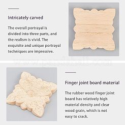 Резная накладка из натурального дерева WOOD-FH0001-35