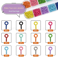 Окрашенные распылением железные винты с проушиной IFIN-YW0001-37A