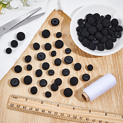 72 шт. 3 стиля пуговицы из ткани с алюминиевой ножкой и тремя отверстиями&nbsp;DIY-NB0014-75B