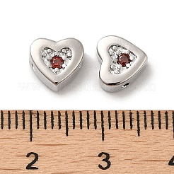 Настоящие латунные бусины с платиновым покрытием&nbsp;KK-H455-09P-02