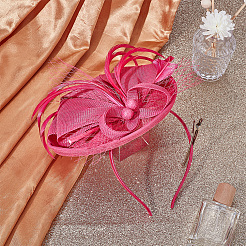 Сетчатые резинки для волос с вуалью OHAR-WH0011-63A