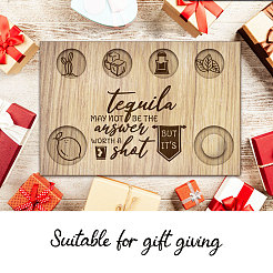 Деревянный поднос для рюмок AJEW-WH0422-011