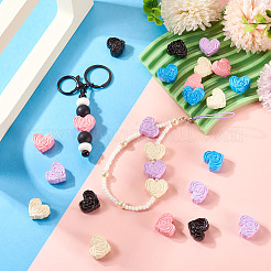 20 шт. 5 цвета непрозрачные акриловые бусины&nbsp;OACR-TA0002-76