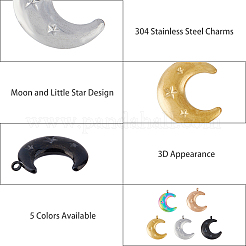 10 шт. подвески из нержавеющей стали 304 двух цветов&nbsp;STAS-DC0013-61