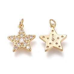 Латунные микропаве прозрачные кубические циркониевые подвески KK-F820-19G