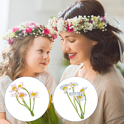 20шт. 5-х цветный пластиковый искусственный букет из ромашек AJEW-CA0003-72