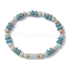 Браслеты из натуральных лавовых камней BJEW-JB11666