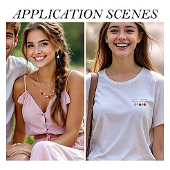 32 шт. 5 стиля позолоченных эмалевых подвесок из сплава&nbsp;ENAM-TA0003-13A