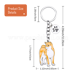 Wewaysmile собака брелок для ключей автомобильный брелок для ключей брелок для питомца милый брелок для ключей с собакой портативный металлический брелок подарок для любителя домашних животных день рождения щенок тематические вечеринки принадлежности (собака акита) JX804A