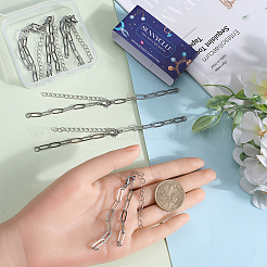 12 шт. 304 нержавеющая сталь цепочка-скрепка для изготовления браслета&nbsp;AJEW-SC0002-49