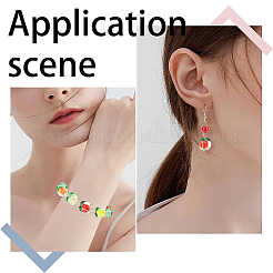 40шт 8 цвета светящиеся бусины лэмпворк ручной работы LAMP-CJ0001-80