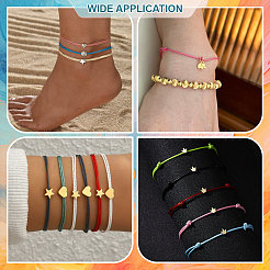 120 шт. 12 цвета корейский вощеный полиэфирный шнур изготовление браслета&nbsp;AJEW-ME0001-05