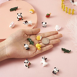 32шт 8 стиля непрозрачные подвески из смолы&nbsp;RESI-BY0001-04