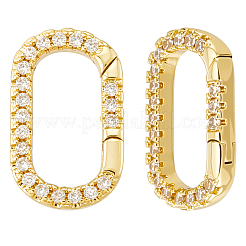 6 шт. латунные микропаве прозрачные кубические циркониевые кольца с пружинным затвором KK-BBC0020-05