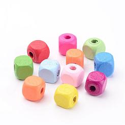 Крашеные натуральные деревянные бусины&nbsp;X-WOOD-R249-063