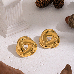 Серьги-гвоздики с закрученными треугольниками из нержавеющей стали 304&nbsp;VR5130