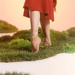 Полировка изогнутые железные манжеты ножные браслеты WG00C9B-01