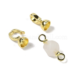 Натуральный розовый кварц с латунными раскладывающимися застежками G-G141-02G-07