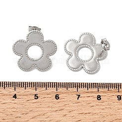 Серьги-гвоздики в форме цветка из нержавеющей стали 304&nbsp;LS-EJEW-F398-02P